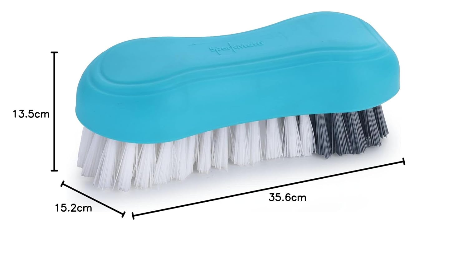 Sparkmate By Crystal Premium Cloth Brush, with Soft & Hard Bristles, Assorted, Plastic - Image 3