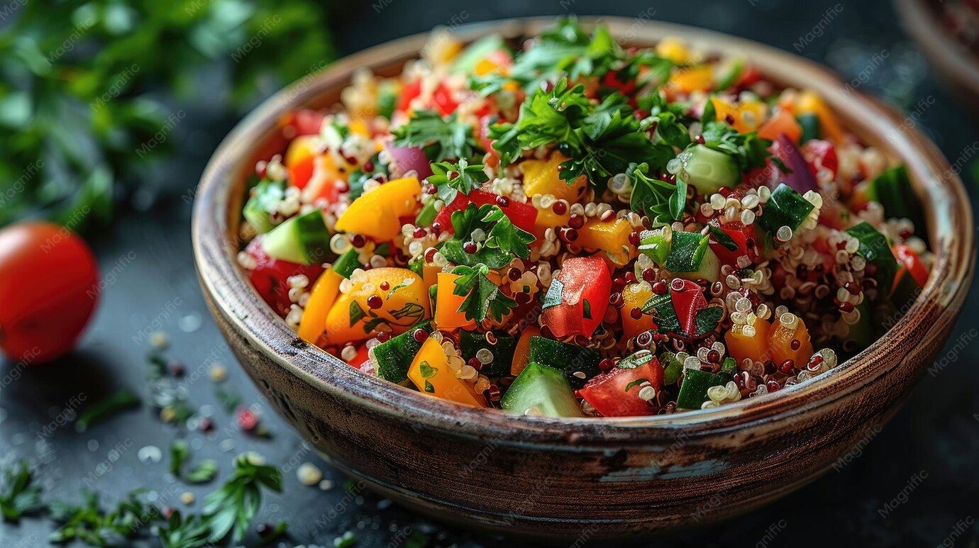 Healthy quinoa salad