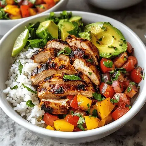 Healthy rice bowl